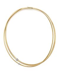 Marco Bicego 18K Yellow Gold Masai Two Strand Diamond Necklace, 17