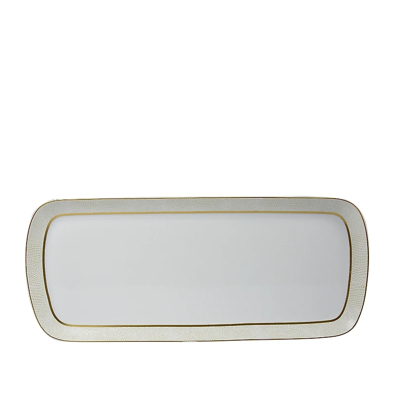 Bernardaud Sauvage White Rectangular Cake Platter