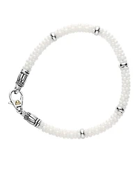 Sterling Silver White Caviar Bracelet