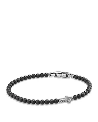 David Yurman Men's Spiritual Beads Cross Station Bracelet