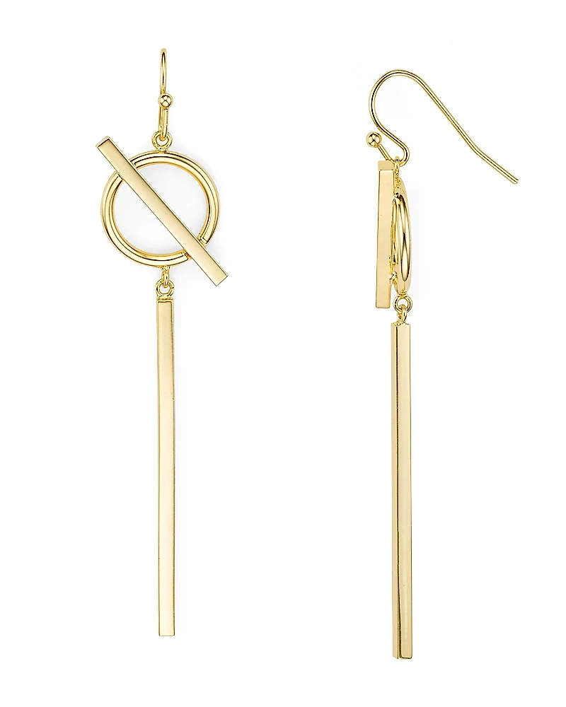 Argento Vivo Circle and Bar Drop Earrings