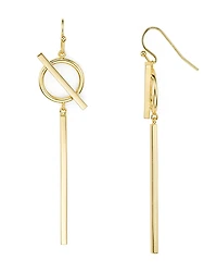 Argento Vivo Circle and Bar Drop Earrings