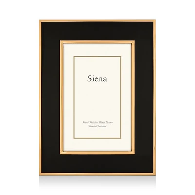 Wide Enamel with Gold Frame, 5" x 7"
