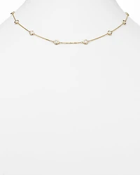 Diamond Station Necklace in 14K Yellow Gold, 2.60 tcw