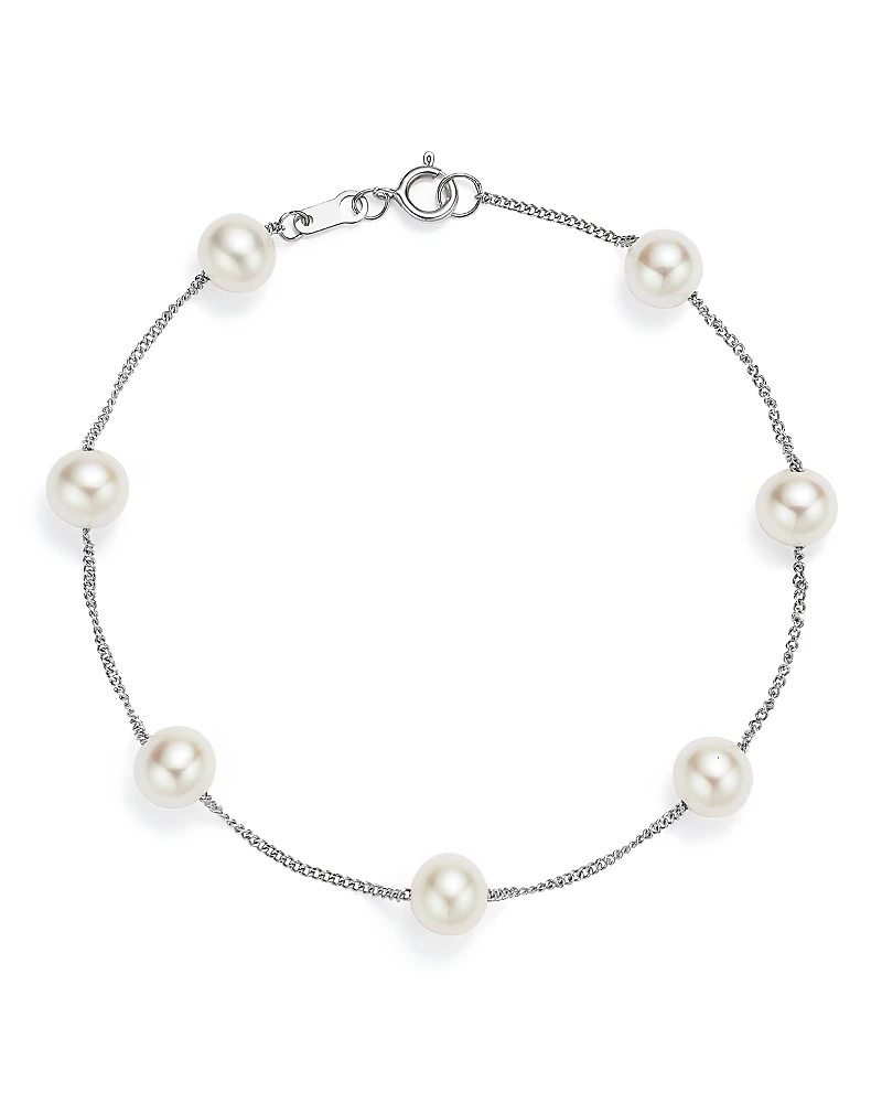 Bloomingdale's Fine Collection Cultured Freshwater Pearl Station Bracelet