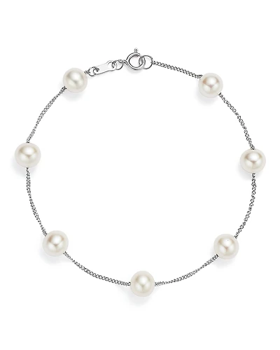 Bloomingdale's Fine Collection Cultured Freshwater Pearl Station Bracelet