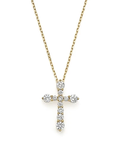 Diamond Cross Pendant Necklace