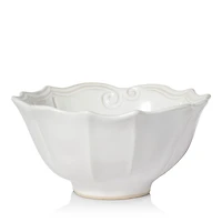 Vietri Incanto Stone White Baroque Medium Serving Bowl