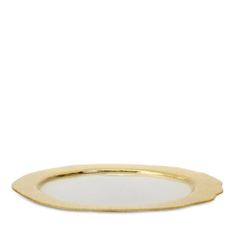 Rufolo Glass Gold Organic Service Charger Plate