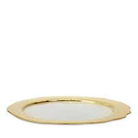 Rufolo Glass Gold Organic Service Charger Plate