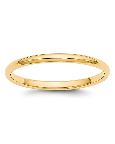 Bloomingdale's Fine Collection Men's 2mm Half Round Band Ring