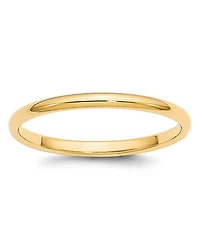 Bloomingdale's Fine Collection Men's 2mm Half Round Band Ring
