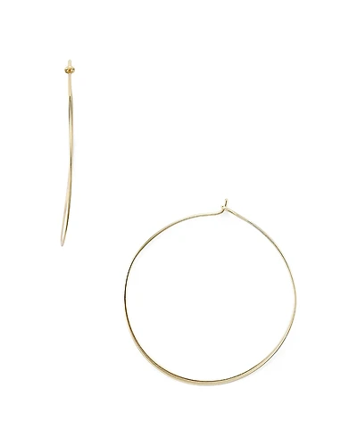 Aqua Sterling Silver Large Hoop Earrings - Exclusive