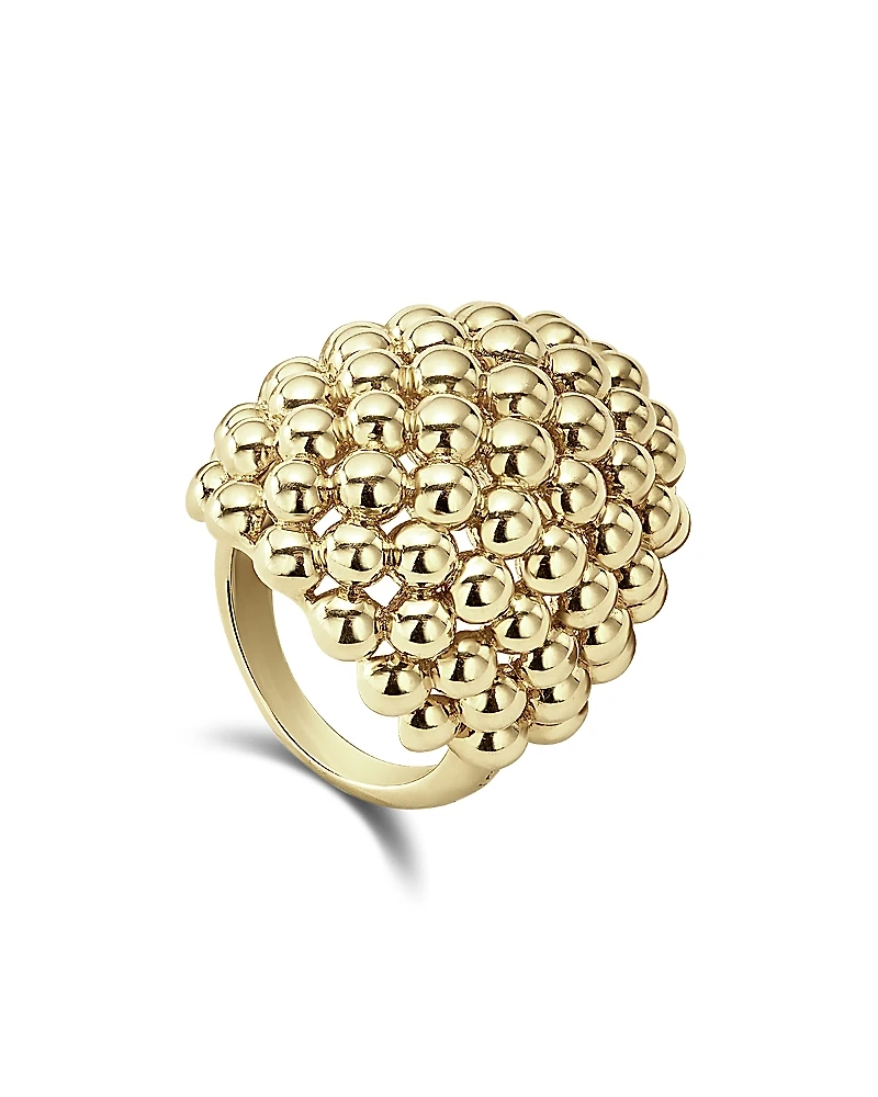 Lagos Caviar Gold Collection 18K Gold Dome Ring