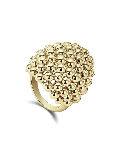 Lagos Caviar Gold Collection 18K Gold Dome Ring