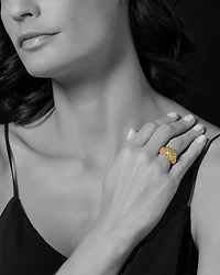 Caviar Gold Collection 18K Gold Domed Ring