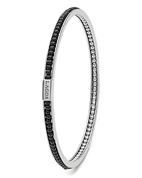 Sterling Silver Caviar Icon Onyx Beaded Bangle Bracelet