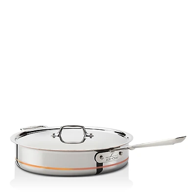 All-Clad Copper Core 5-Quart Copper Core Saute Pan with Lid