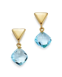 Bloomingdale's Fine Collection Blue Topaz Triangle Drop Earrings