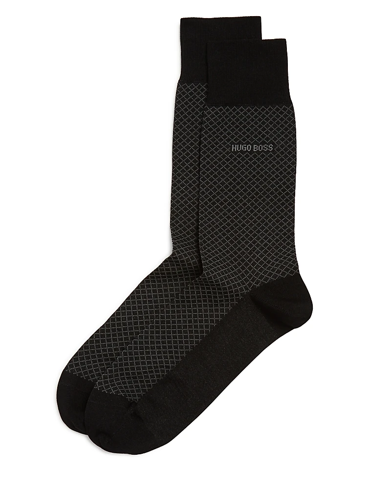 Boss Dean Micro Grid Dress Socks