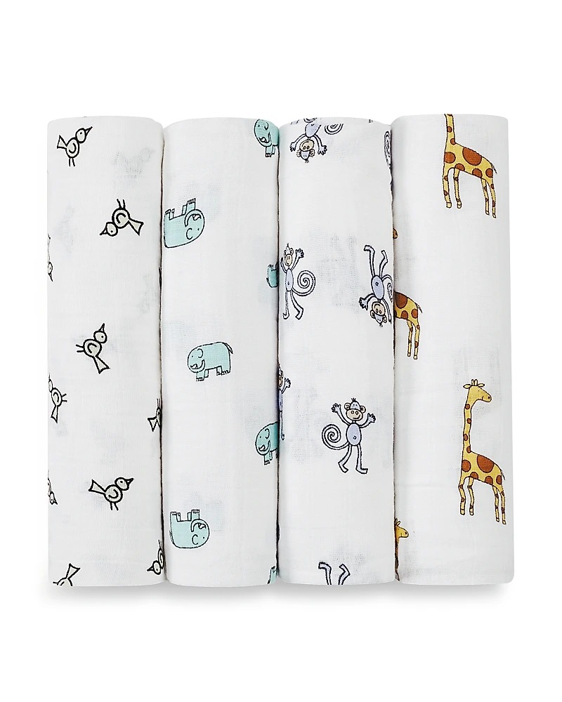 Aden and Anais Jungle Jam Swaddles, Pack of 4 - Baby