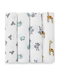 Aden and Anais Jungle Jam Swaddles, Pack of 4 - Baby
