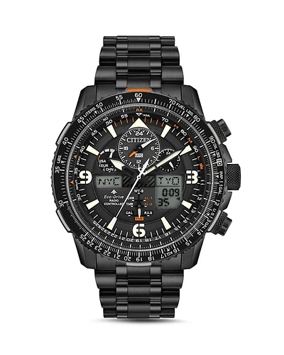 Promaster Skyhawk A-T Eco-Drive Black Chronograph, 46mm