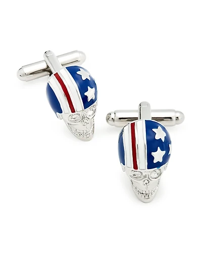 Link Up American Flag Skull Cufflinks