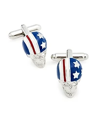 Link Up American Flag Skull Cufflinks