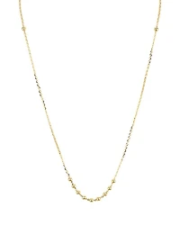 Beaded Chain Necklace in 14K Gold-Plated Sterling Silver, 16"