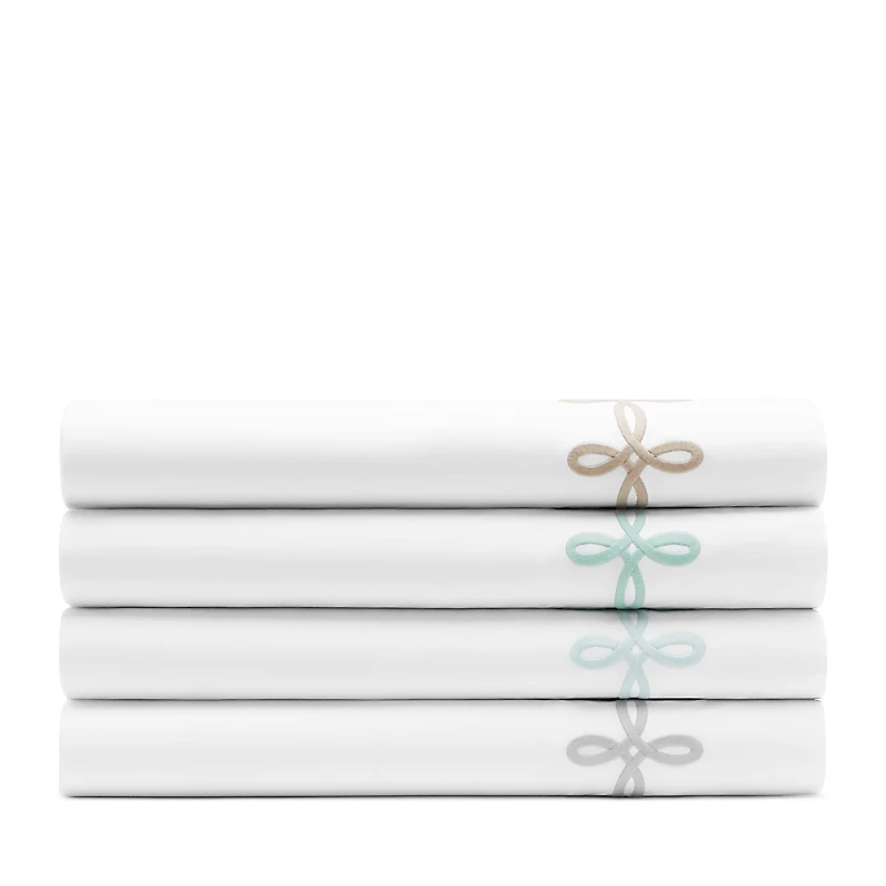 Matouk Gordian Knot Percale Flat Sheet, Full/Queen