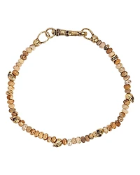 John Varvatos Collection Jasper Bead & Brass Skulls Bracelet