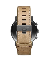 Chrono Tan Leather Strap & Gray Dial Chronograph, 45mm