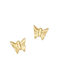 Moon & Meadow 14K Yellow Gold Butterfly Stud Earrings - Exclusive