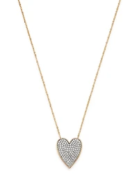 Bloomingdale's Fine Collection Pave Diamond Heart Pendant Necklace