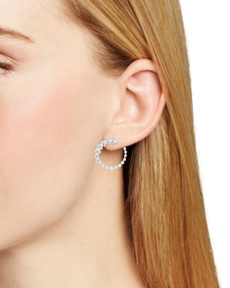 Tulle Gradient Hoop Earrings