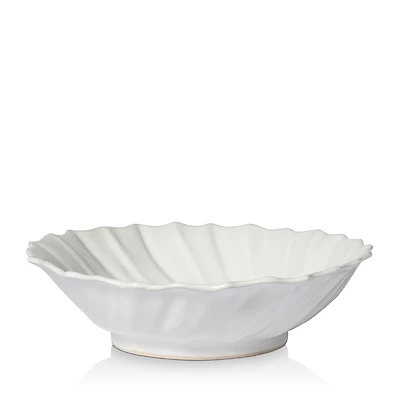 Vietri Incanto Stone White Ruffle Large Bowl