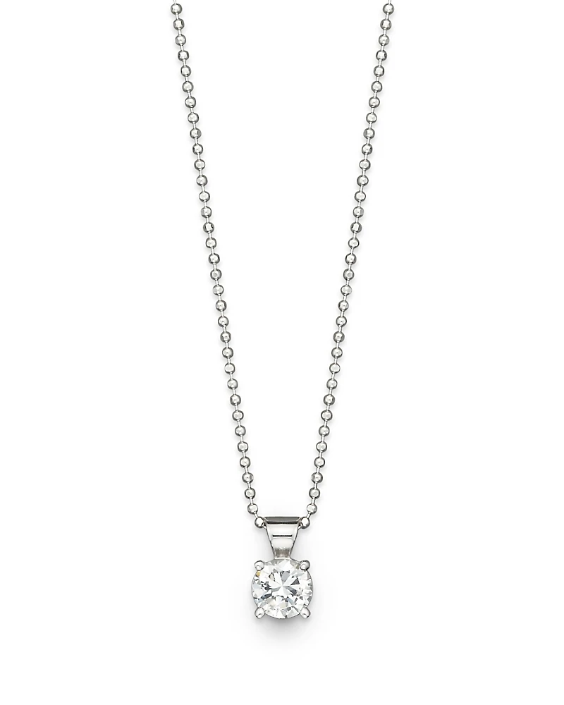 Diamond Solitaire Pendant Necklace
