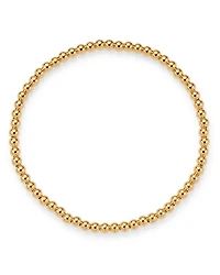 14K Yellow Gold Beaded Stretch Bracelet