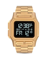 Regulus All-Black Link Bracelet Watch, 46mm
