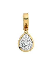 Marina B 18K Yellow Gold Trisolina Pendant with Pave Diamonds
