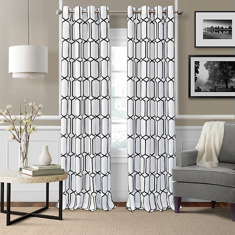 Elrene Home Fashions Kaiden Geometric Curtain Panel