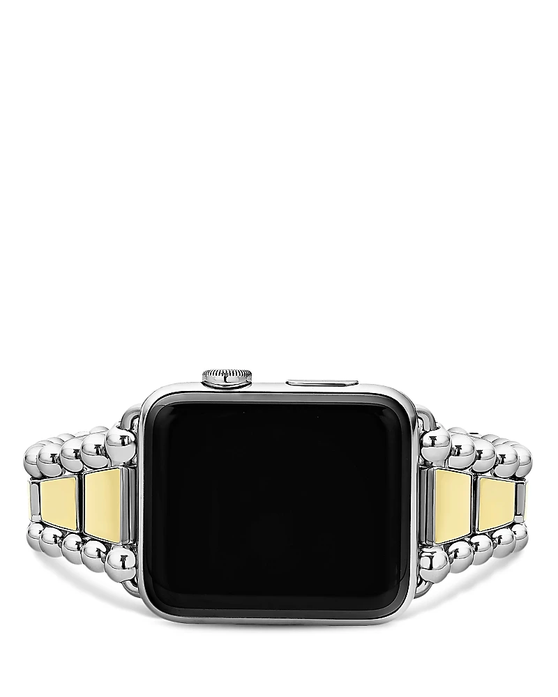 Lagos Smart Caviar Stainless Steel 18K Gold Apple Watch Bracelet