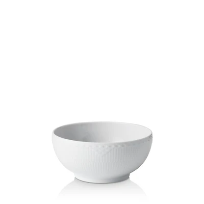White Fluted Half-Lace Bowl, 1 Qt.