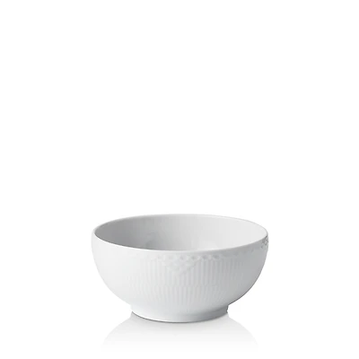 Royal Copenhagen White Fluted Half-Lace Bowl, 1 Qt.