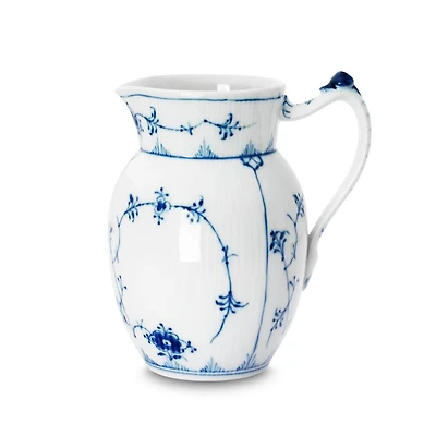 "Blue Fluted Plain" Pitcher