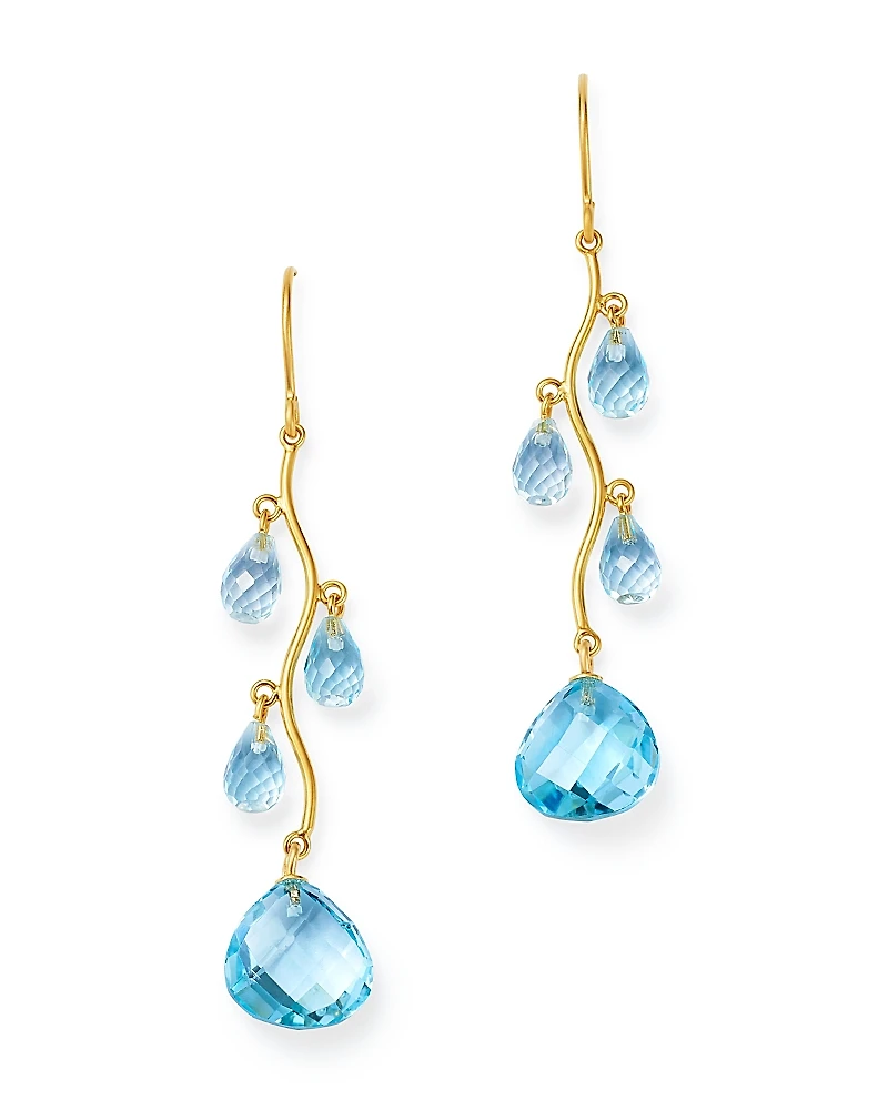 Bloomingdale's Fine Collection Blue Topaz Chandelier Earrings