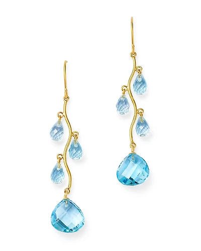 Bloomingdale's Fine Collection Blue Topaz Chandelier Earrings