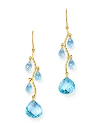 Bloomingdale's Fine Collection Blue Topaz Chandelier Earrings