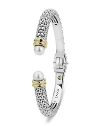 Sterling Silver and 18K Yellow Gold Luna Cultured Freshwater Pearl Cuff